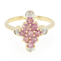 Anello in oro con Zaffiro Padparadscha (non riscaldato) (AMAYANI)
