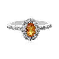 Anello in argento con Spessartina