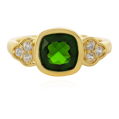 Anello in argento con Diopside Russo