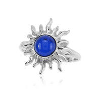 Anello in argento con Ambra Blu Colombiana