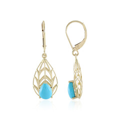 Orecchini in oro con Turchese Sleeping Beauty (Ornaments by de Melo)