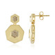 Orecchini in argento con Diamante Champagne I2