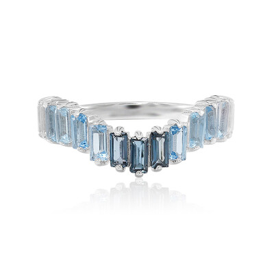 Anello in argento con Topazio Bianco