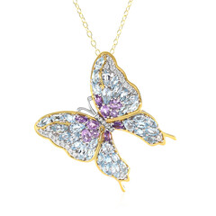 Collana in argento con Topazio Blu Cielo (Gems en Vogue)
