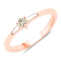 Anello in argento con Diamante Cioccolato I3