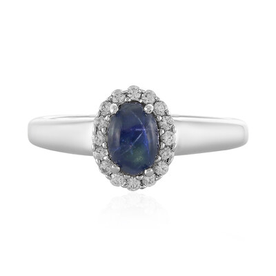 Anello in argento con Zaffiro Stellato Blu