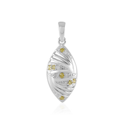 Ciondolo in argento con Diamante Giallo I2