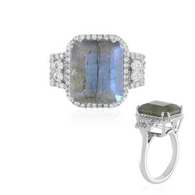 Anello in argento con Labradorite