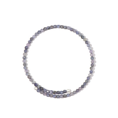 Bracciale in acciaio con Tanzanite (Riya)