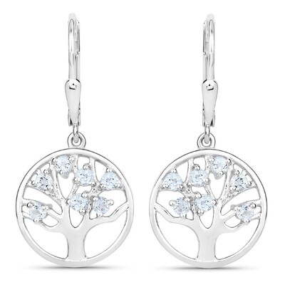 Orecchini in argento con Topazio Blu Cielo