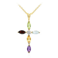 Collana in argento con Granato Mozambico