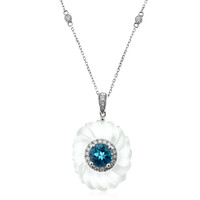 Collana in oro con Quarzo Bianco