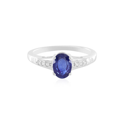 Anello in argento con Zaffiro Blu del Madagascar