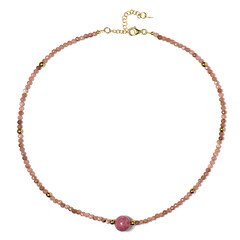 Collana in argento con Rodonite