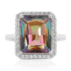 Anello in argento con Quarzo Aurora Boreale