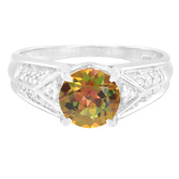 Anello in argento con Topazio Jungle