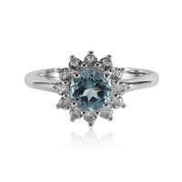 Anello in argento con Topazio Blu Cielo
