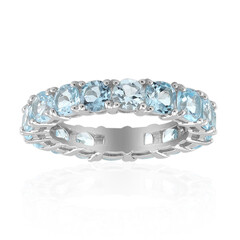 Anello in argento con Topazio Blu Cielo