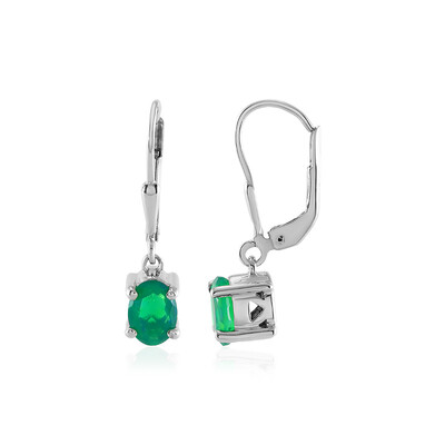 Orecchini in argento con Opale Verde dell'Etiopia