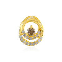 Ciondolo in argento con Diamante Cioccolato I3