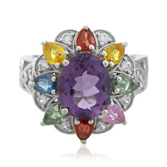 Anello in argento con Ametista Boliviana
