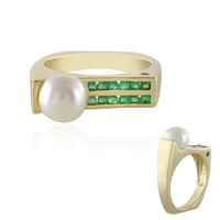 Anello in oro con Perla d'Acqua Dolce Bianca (de Melo)