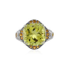 Anello in argento con Quarzo Limone