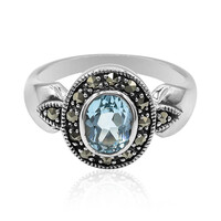 Anello in argento con Topazio Blu Cielo