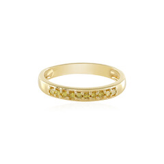 Anello in argento con Diamante Giallo I3