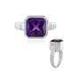 Anello in argento con Ametista Siberiana