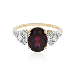 Anello in oro con Granato Magenta