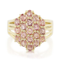 Anello in oro con Zaffiro Padparadscha (non riscaldato)
