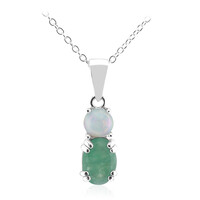 Collana in argento con Smeraldo Brasiliano