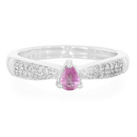 Anello in argento con Zaffiro Ceylon Rosa