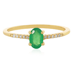 Anello in oro con Smeraldo Zambia