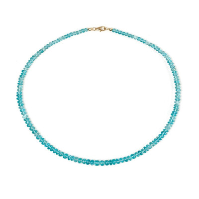 Collana in oro con Apatite Blu