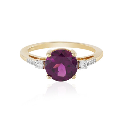 Anello in oro con Granato Magenta