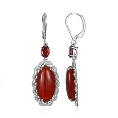 Orecchini in argento con Agata Rossa