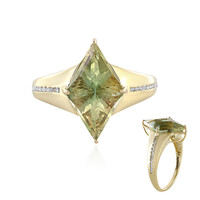 Anello in oro con Pietra del Sole dell'Oregon (AMAYANI)