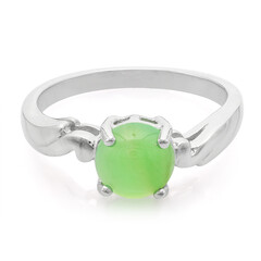 Anello in argento con Crisoprasio Imperiale