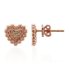 Orecchini in oro con Diamante Rose de France SI1 di Argyle