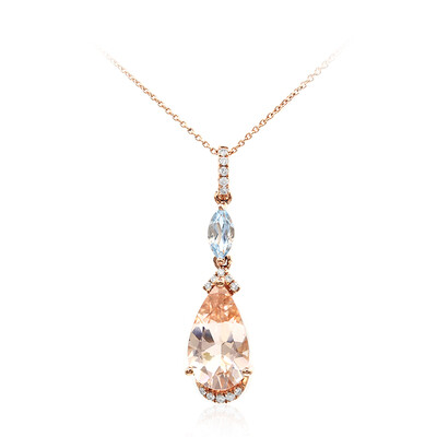 Collana in oro con Morganite AAA