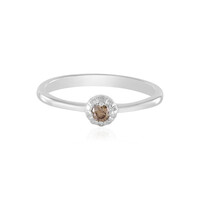 Anello in argento con Diamante Champagne I2