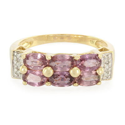 Anello in oro con Zaffiro Padparadscha (non riscaldato) (AMAYANI)