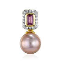 Ciondolo in oro con Perla Ming Rosa (TPC)