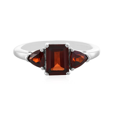 Anello in argento con Granato Mozambico