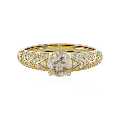 Anello in oro con Diamante Champagne I2 (de Melo)