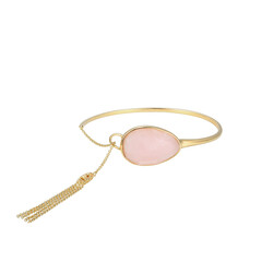 Bracciale in argento con Quarzo Rosa