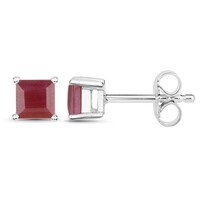 Orecchini in argento con Rubino