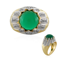 Anello in argento con Onice Verde